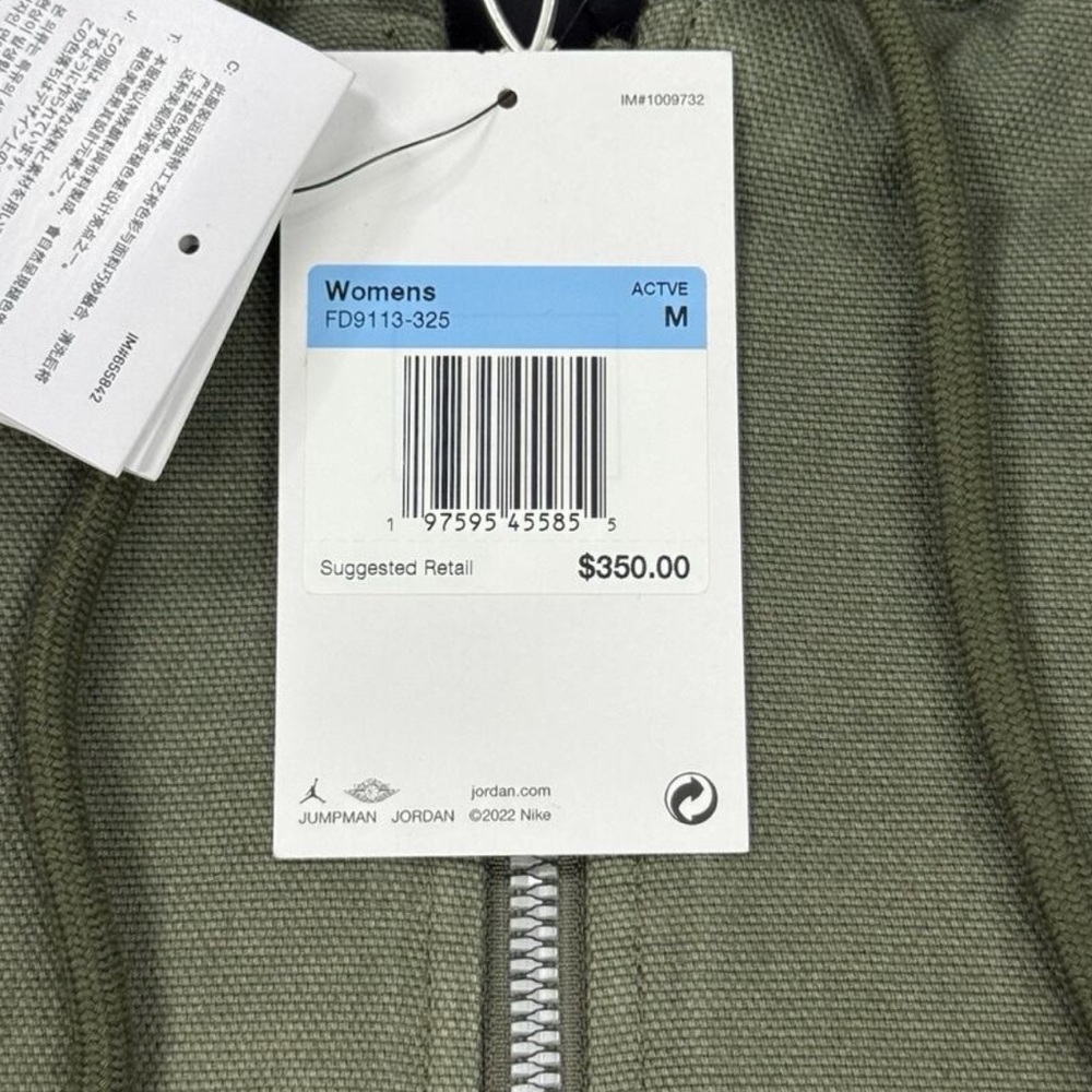 $350 Travis Scott x Jordan Hooded Canvas Jacket Women’s M Cargo Khaki FD9113-325 - Picture 6 of 7